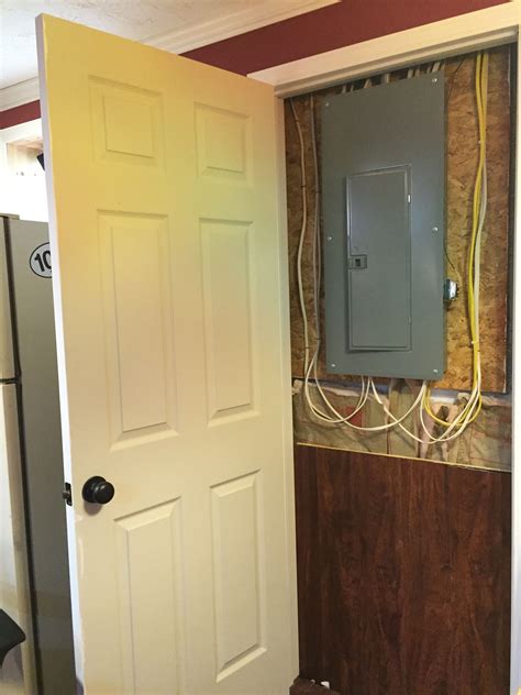 electrical panel box in closet|residential electrical panel in closet.